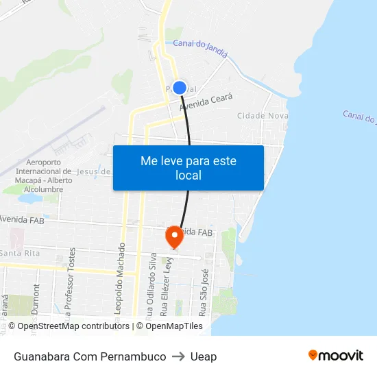 Guanabara Com Pernambuco to Ueap map