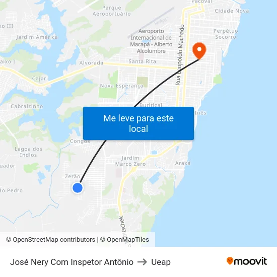 José Nery Com Inspetor Antônio to Ueap map