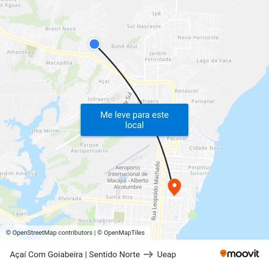 Açaí Com Goiabeira | Sentido Norte to Ueap map