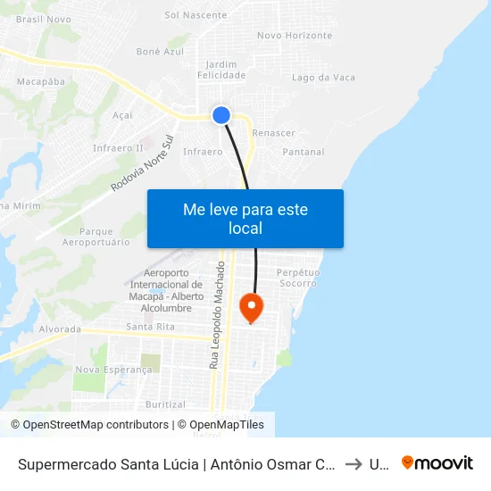 Supermercado Santa Lúcia | Antônio Osmar Com Tancredo Neves to Ueap map