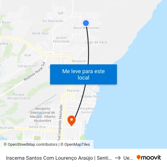 Iracema Santos Com Lourenço Araújo | Sentido Sul to Ueap map
