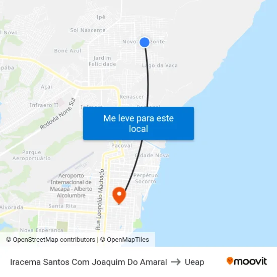 Iracema Santos Com Joaquim Do Amaral to Ueap map