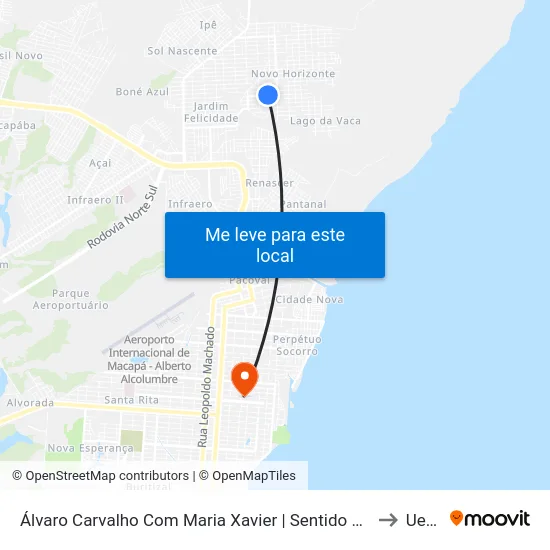 Álvaro Carvalho Com Maria Xavier | Sentido Oeste to Ueap map