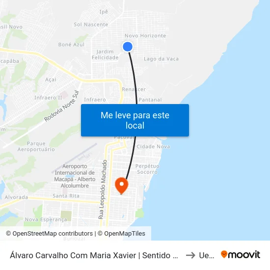 Álvaro Carvalho Com Maria Xavier | Sentido Leste to Ueap map