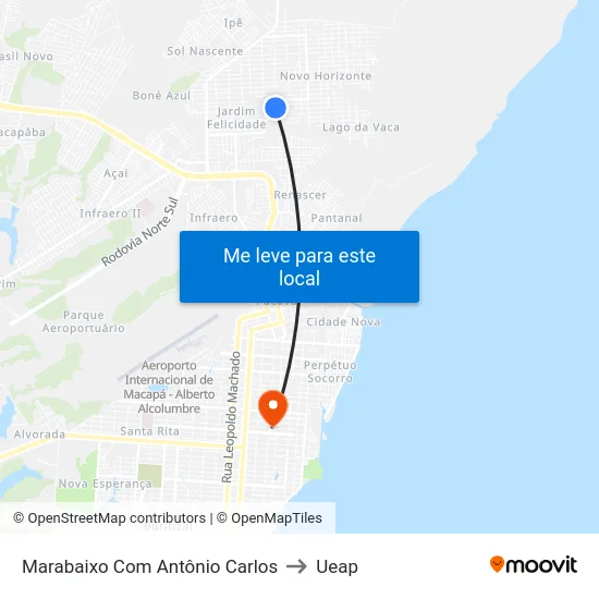 Marabaixo Com Antônio Carlos to Ueap map