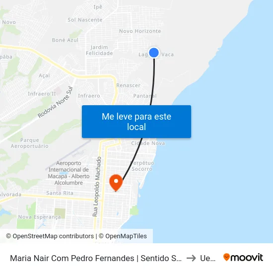Maria Nair Com Pedro Fernandes | Sentido Sul to Ueap map