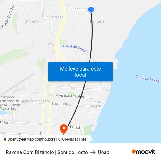 Ravena Com Bizâncio | Sentido Leste to Ueap map