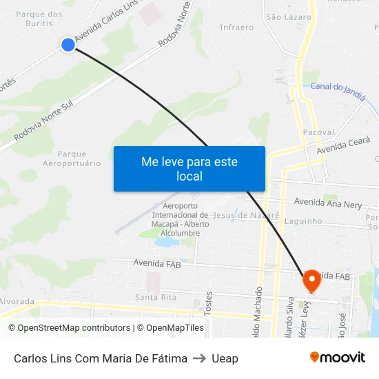 Carlos Lins Com Maria De Fátima to Ueap map