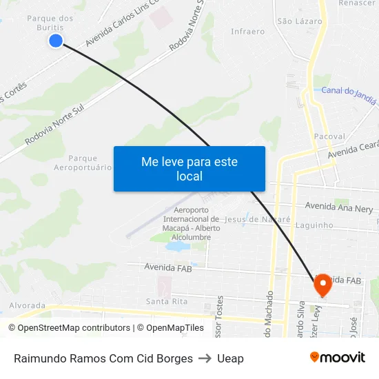 Raimundo Ramos Com Cid Borges to Ueap map