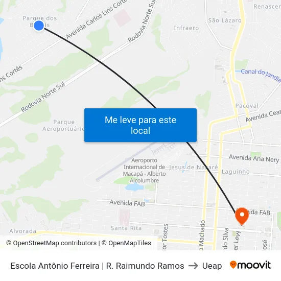 Escola Antônio Ferreira | R. Raimundo Ramos to Ueap map