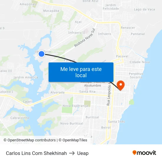 Carlos Lins Com Shekhinah to Ueap map