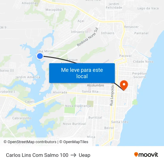 Carlos Lins Com Salmo 100 to Ueap map
