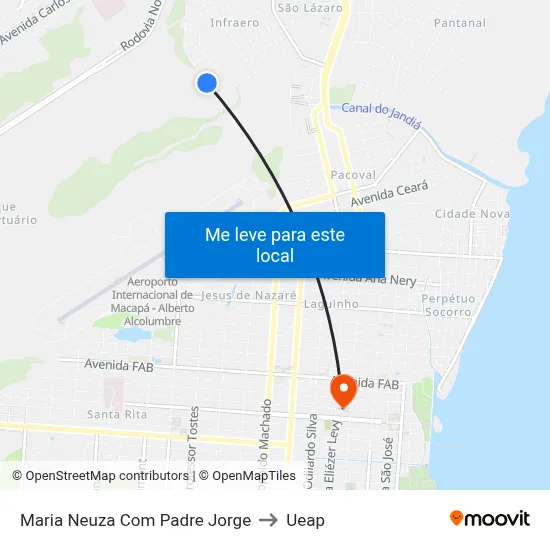 Maria Neuza Com Padre Jorge to Ueap map