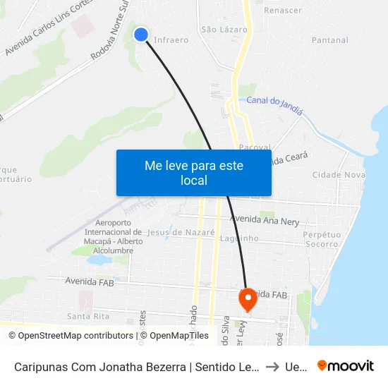 Caripunas Com Jonatha Bezerra | Sentido Leste to Ueap map