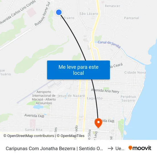 Caripunas Com Jonatha Bezerra | Sentido Oeste to Ueap map