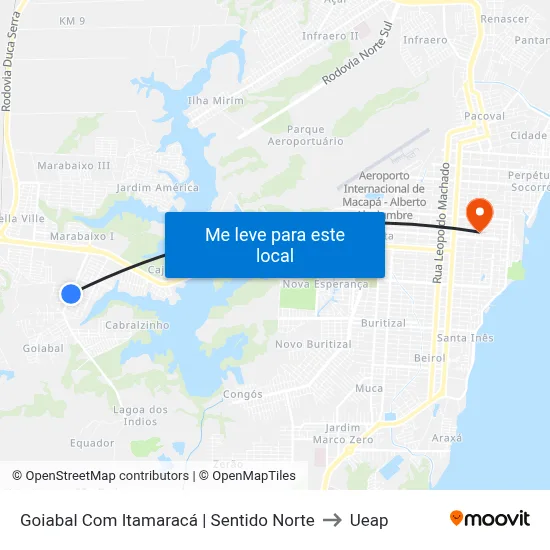 Goiabal Com Itamaracá | Sentido Norte to Ueap map