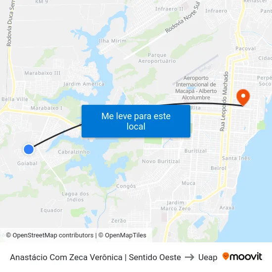 Anastácio Com Zeca Verônica | Sentido Oeste to Ueap map