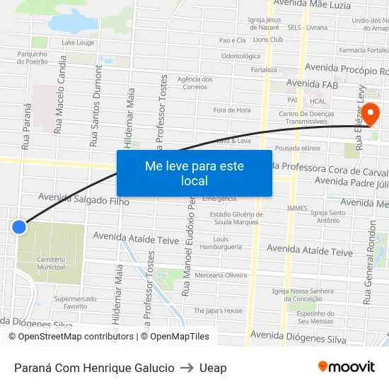 Paraná Com Henrique Galucio to Ueap map