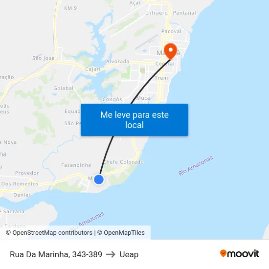 Rua Da Marinha, 343-389 to Ueap map