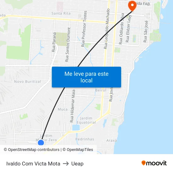 Ivaldo Com Victa Mota to Ueap map