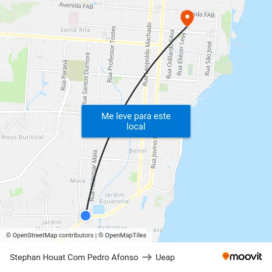 Stephan Houat Com Pedro Afonso to Ueap map