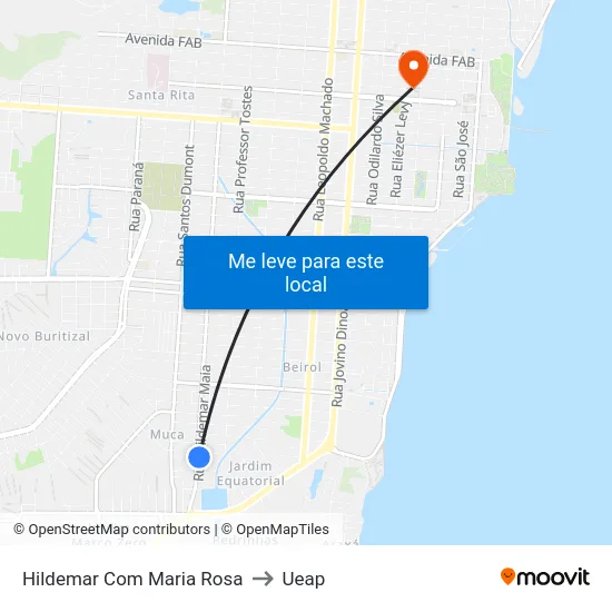Hildemar Com Maria Rosa to Ueap map
