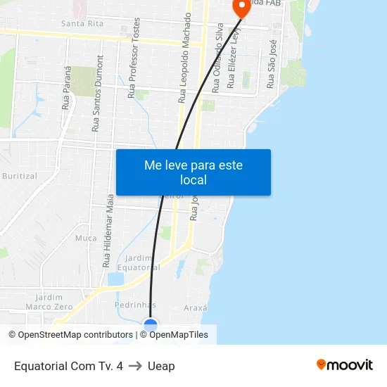 Equatorial Com Tv. 4 to Ueap map