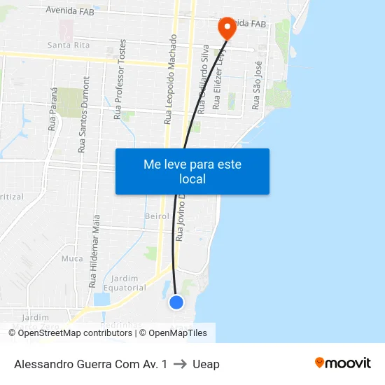 Alessandro Guerra Com Av. 1 to Ueap map