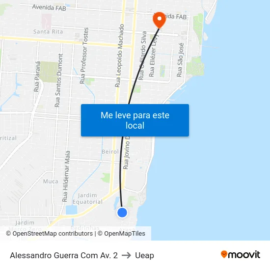 Alessandro Guerra Com Av. 2 to Ueap map