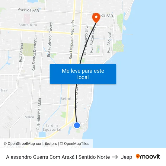 Alessandro Guerra Com Araxá | Sentido Norte to Ueap map