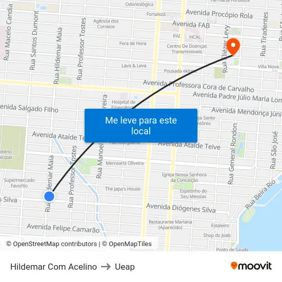Hildemar Com Acelino to Ueap map