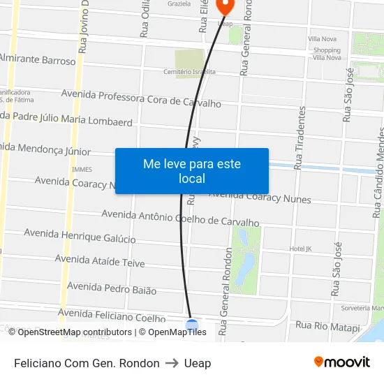 Feliciano Com Gen. Rondon to Ueap map