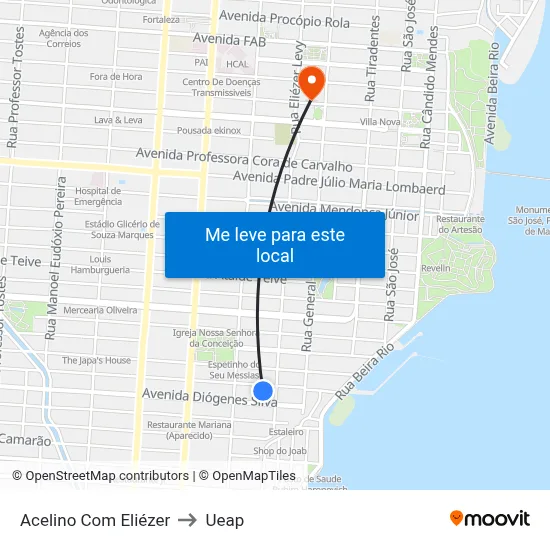 Acelino Com Eliézer to Ueap map