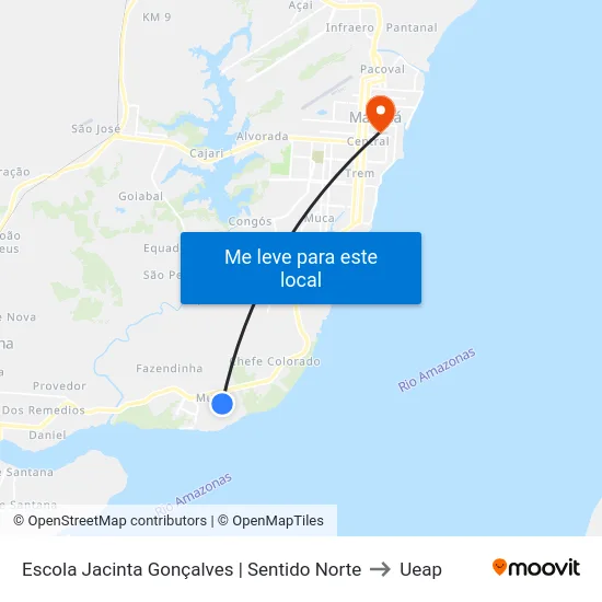 Escola Jacinta Gonçalves | Sentido Norte to Ueap map