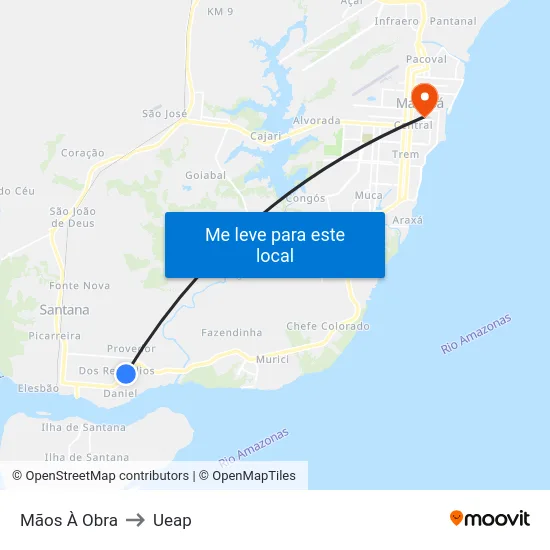 Mãos À Obra to Ueap map