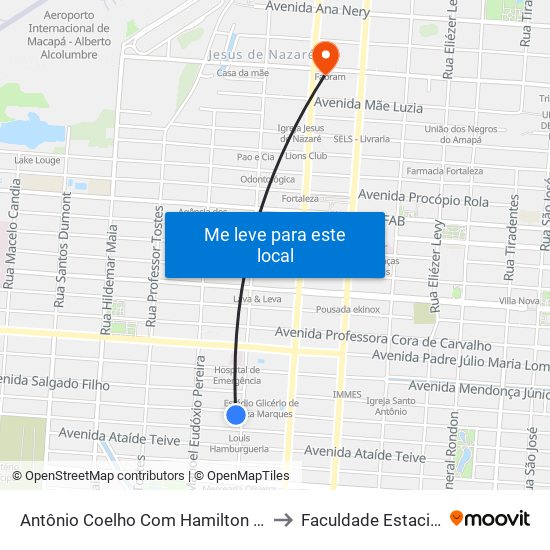 Antônio Coelho Com Hamilton | Sentido Leste to Faculdade Estacio/Seama map