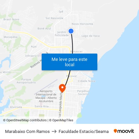 Marabaixo Com Ramos to Faculdade Estacio/Seama map