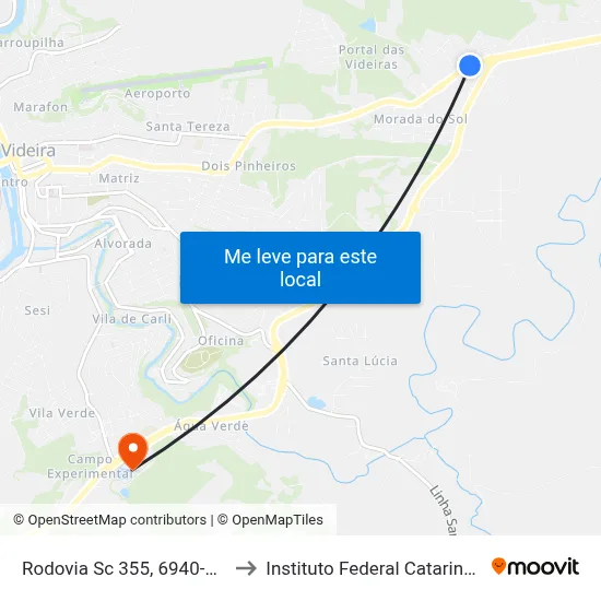 Rodovia Sc 355, 6940-7028 to Instituto Federal Catarinense map