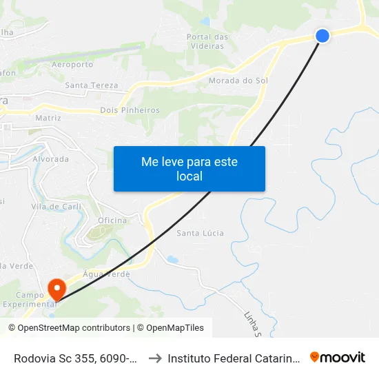 Rodovia Sc 355, 6090-6120 to Instituto Federal Catarinense map