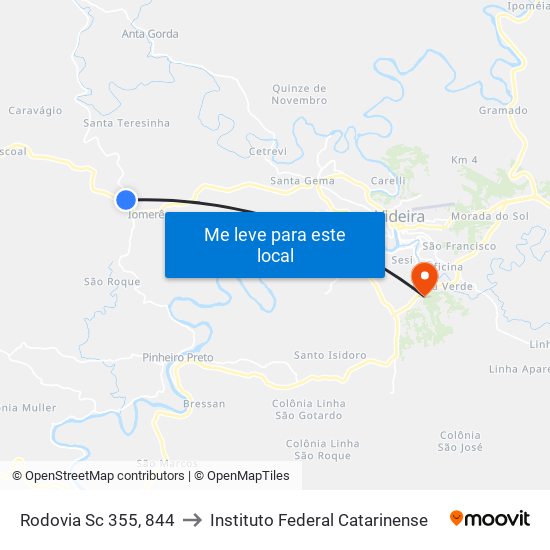 Rodovia Sc 355, 844 to Instituto Federal Catarinense map