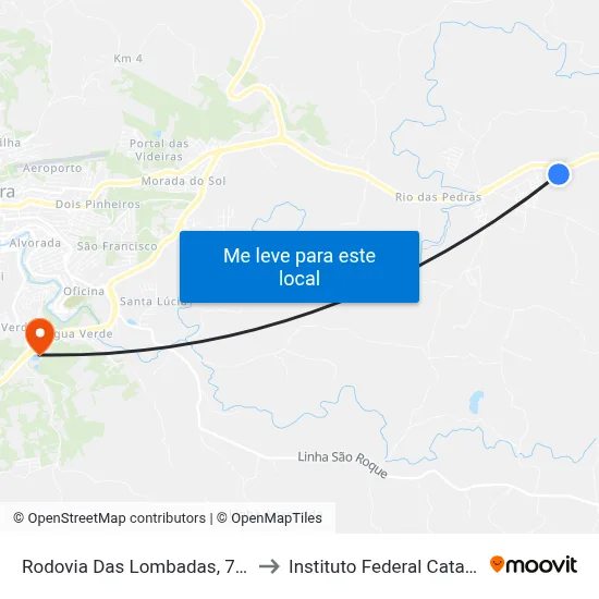 Rodovia Das Lombadas, 717-1130 to Instituto Federal Catarinense map