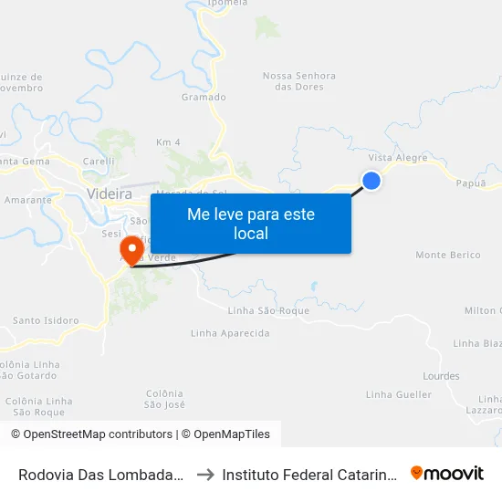 Rodovia Das Lombadas, 28 to Instituto Federal Catarinense map
