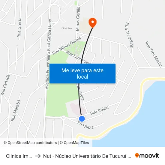 Clinica Imimi to Nut - Núcleo Universitário De Tucuruí (Ufpa) map