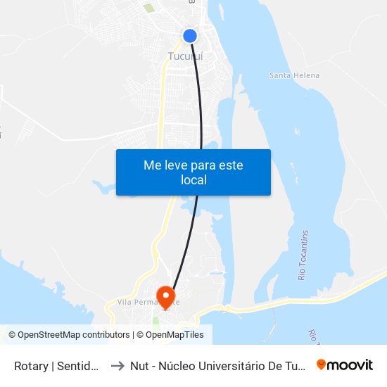 Rotary | Sentido Getat to Nut - Núcleo Universitário De Tucuruí (Ufpa) map