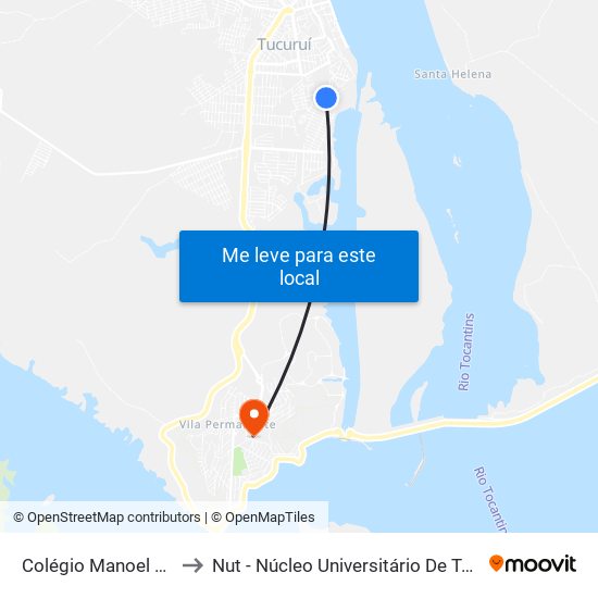 Colégio Manoel Barbosa to Nut - Núcleo Universitário De Tucuruí (Ufpa) map