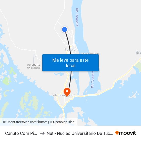Canuto Com Pio Dias to Nut - Núcleo Universitário De Tucuruí (Ufpa) map