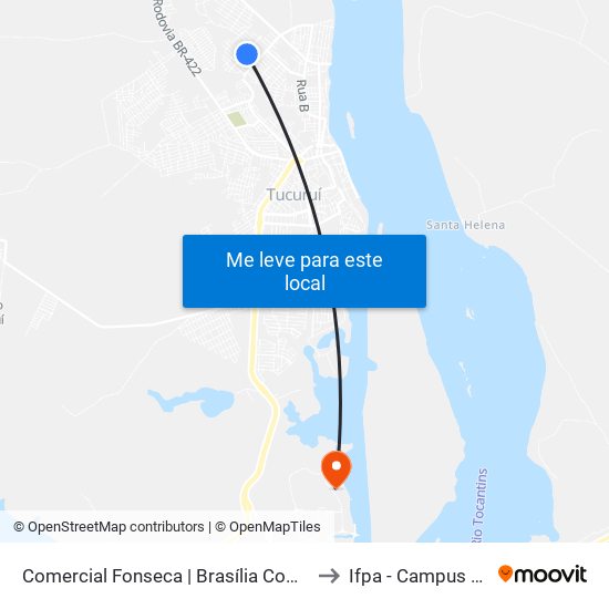 Comercial Fonseca | Brasília Com Amazonas to Ifpa - Campus Tucuruí map