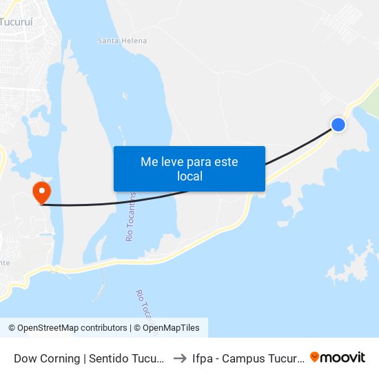 Dow Corning | Sentido Tucuruí to Ifpa - Campus Tucuruí map