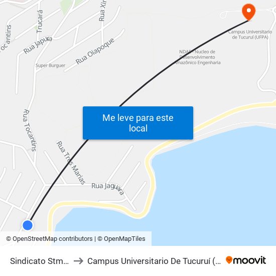 Sindicato Stmtbb to Campus Universitario De Tucuruí (Ufpa) map