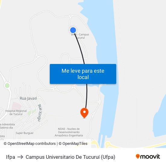 Ifpa to Campus Universitario De Tucuruí (Ufpa) map